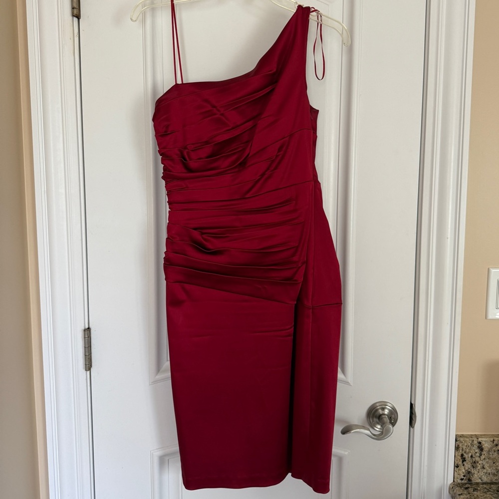 Jax One-Shoulder Red Dress